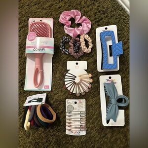 New Conair Hair Brush and Hair Accessory Bundle 10 Pieces